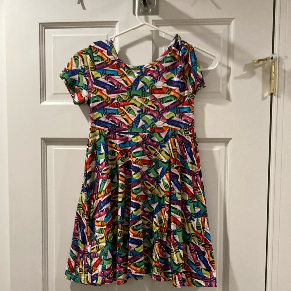 Colorful Patterned Short Sleeve Dress